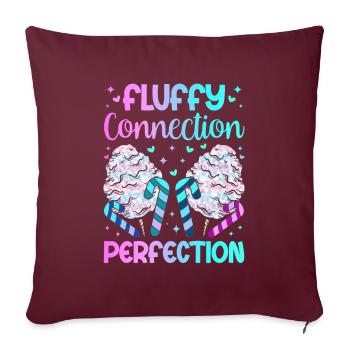 Barbe à papa Fluffy Connection Perfection - Housse de coussin décorative 45 x 45 cm - bordeaux - Devant
