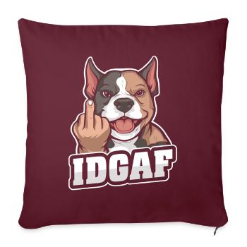 American Bully Idgaf - Sofakissenbezug 45 x 45 cm - Burgunderrot - Vorne