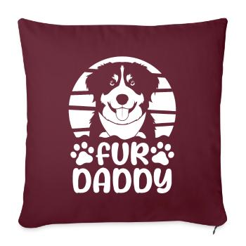 Bouvier Bernois Papa Pour Papa - Housse de coussin décorative 45 x 45 cm - bordeaux - Devant