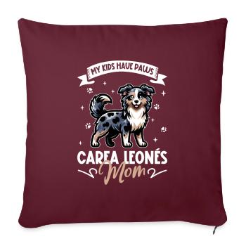 Carea Leonés Mama - Sofakissenbezug 45 x 45 cm - Burgunderrot - Vorne