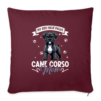 Cane Corso Mama - Housse de coussin décorative 45 x 45 cm - bordeaux - Devant