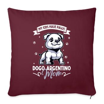 Dogo Argentino Mama - Sofakissenbezug 45 x 45 cm - Burgunderrot - Vorne
