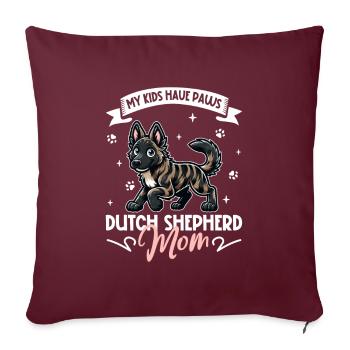 Berger Hollandais Mama - Housse de coussin décorative 45 x 45 cm - bordeaux - Devant
