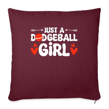 Völkerball juste une fille de ballon chasseur - Housse de coussin décorative 45 x 45 cm - bordeaux - Devant