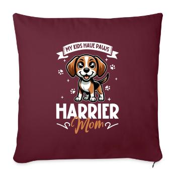 Maman busard - Housse de coussin décorative 45 x 45 cm - bordeaux - Devant