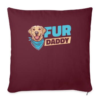 Chien Labrador Papa Pour Papa - Housse de coussin décorative 45 x 45 cm - bordeaux - Devant