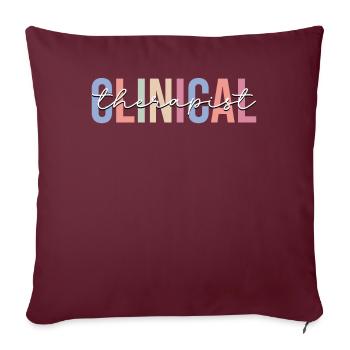 Klinischer Therapeut Therapie Psychologe Psycholog - Sofakissenbezug 45 x 45 cm - Burgunderrot - Vorne