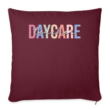 Superviseur de garde d’enfants Garde d’enfants - Housse de coussin décorative 45 x 45 cm - bordeaux - Devant