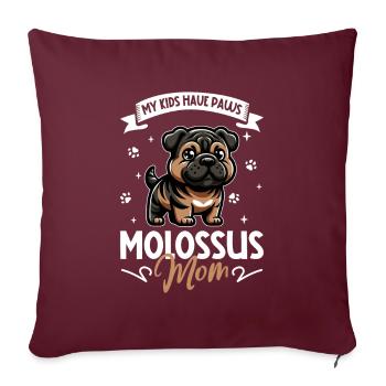 Molosse d’Épire Mama - Housse de coussin décorative 45 x 45 cm - bordeaux - Devant