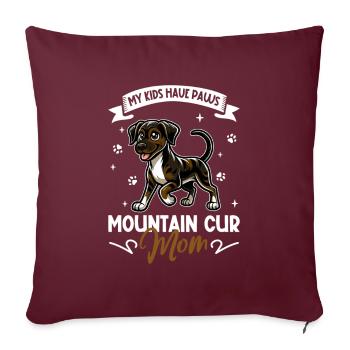 Cur Mama de montagne - Housse de coussin décorative 45 x 45 cm - bordeaux - Devant