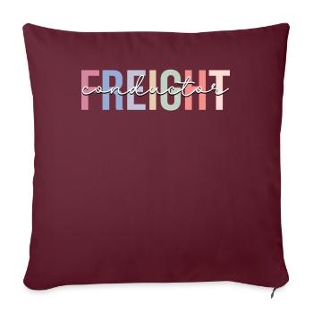 Préposé/préposée aux trains de marchandises ferroviaires - Housse de coussin décorative 45 x 45 cm - bordeaux - Devant