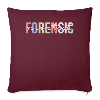 Scientifique médico-légal Preuves médico-légales - Housse de coussin décorative 45 x 45 cm - bordeaux - Devant