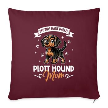 Plott Hound Mama - Sofakissenbezug 45 x 45 cm - Burgunderrot - Vorne