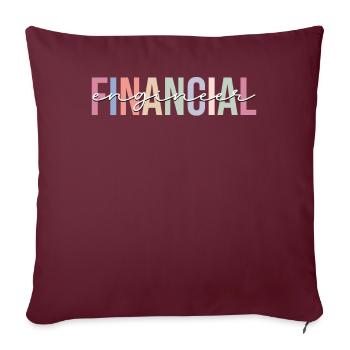 Ingénieur Financier Comptable Ingénierie - Housse de coussin décorative 45 x 45 cm - bordeaux - Devant