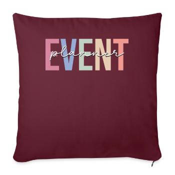 Organisateur d’événements Planification d’événements Personnel événementiel - Housse de coussin décorative 45 x 45 cm - bordeaux - Devant