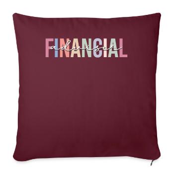 Conseiller financier Conseiller financier Coach - Housse de coussin décorative 45 x 45 cm - bordeaux - Devant
