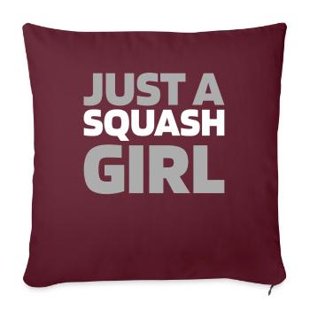Squash juste une fille de squash - Housse de coussin décorative 45 x 45 cm - bordeaux - Devant
