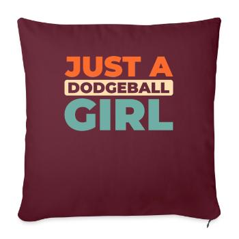 Völkerball juste une fille de ballon chasseur - Housse de coussin décorative 45 x 45 cm - bordeaux - Devant