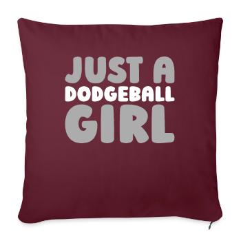 Völkerball juste une fille de ballon chasseur - Housse de coussin décorative 45 x 45 cm - bordeaux - Devant