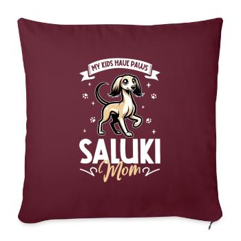 Saluki Mama - Sofakissenbezug 45 x 45 cm - Burgunderrot - Vorne