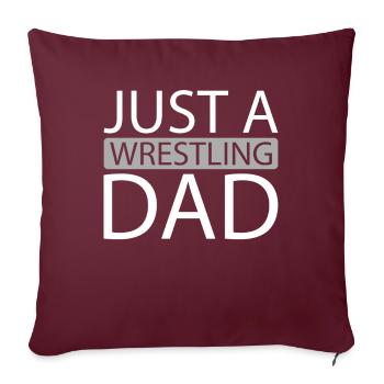 Lutteur Juste un papa lutteur - Housse de coussin décorative 45 x 45 cm - bordeaux - Devant