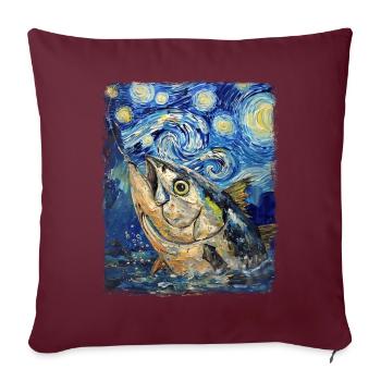 Thunfischfang Blauflossenthunfisch Sternennacht Ge - Sofakissenbezug 45 x 45 cm - Burgunderrot - Vorne