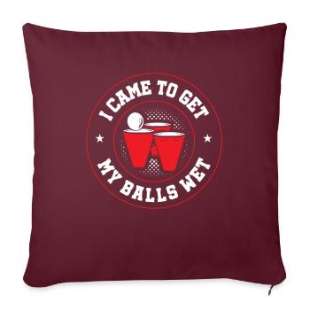 Bierpong Turnier Bierparty Bier Trinken Geschenk - Sofakissenbezug 45 x 45 cm - Burgunderrot - Vorne