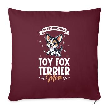 American Toy Terrier Mama - Sofakissenbezug 45 x 45 cm - Burgunderrot - Vorne