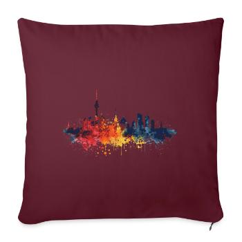 Météo (Ruhr) - Housse de coussin décorative 45 x 45 cm - bordeaux - Devant