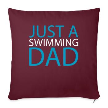Nageur nageur juste un papa nageur - Housse de coussin décorative 45 x 45 cm - bordeaux - Devant
