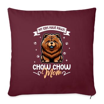 Chow Chow Mama - Sofakissenbezug 45 x 45 cm - Burgunderrot - Vorne