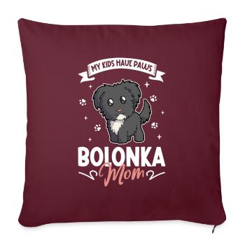 Bolonka Zwetna Mama - Housse de coussin décorative 45 x 45 cm - bordeaux - Devant