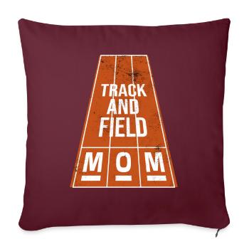 Leichtathletik Mama Track And Field Mom - Sofakissenbezug 45 x 45 cm - Burgunderrot - Vorne