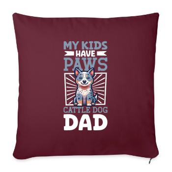 Papa australien de chien de bovin - Housse de coussin décorative 45 x 45 cm - bordeaux - Devant