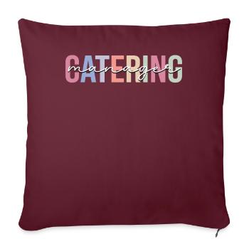 Responsable Traiteur Serveur Traiteur - Housse de coussin décorative 45 x 45 cm - bordeaux - Devant