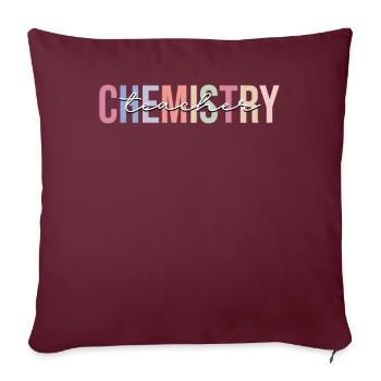 Professeur de chimie Chimiste - Housse de coussin décorative 45 x 45 cm - bordeaux - Devant