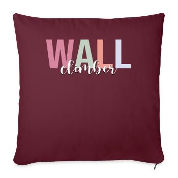 Grimpeur de mur Grimpeur de mur d’intérieur - Housse de coussin décorative 45 x 45 cm - bordeaux - Devant