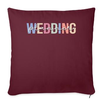 Wedding Planner Coordinateur de mariage Ververanstaltung - Housse de coussin décorative 45 x 45 cm - bordeaux - Devant