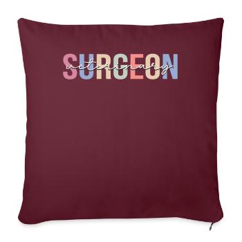 Vétérinaire Chirurgien Vet Tech - Housse de coussin décorative 45 x 45 cm - bordeaux - Devant