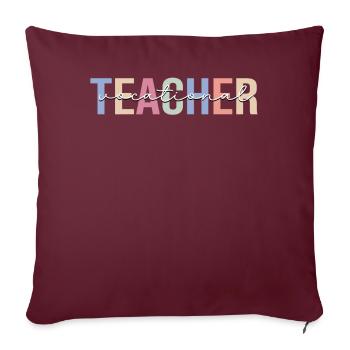 Berufsschullehrer Lehre - Sofakissenbezug 45 x 45 cm - Burgunderrot - Vorne