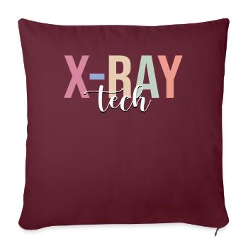 Technicien en radiologie Technologue en radiologie R - Housse de coussin décorative 45 x 45 cm - bordeaux - Devant