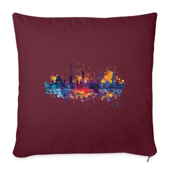 Chemnitz - Housse de coussin décorative 45 x 45 cm - bordeaux - Devant