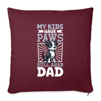 Taureau Arabe Papa - Housse de coussin décorative 45 x 45 cm - bordeaux - Devant