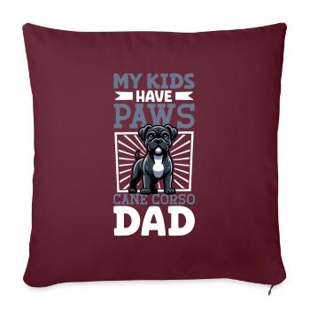 Cane Corso Papa - Housse de coussin décorative 45 x 45 cm - bordeaux - Devant