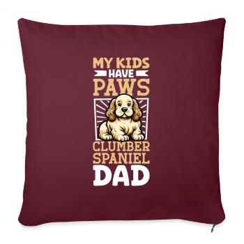 Clumber Spaniel Papa - Sofakissenbezug 45 x 45 cm - Burgunderrot - Vorne