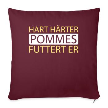 Français frites frites - Housse de coussin décorative 45 x 45 cm - bordeaux - Devant