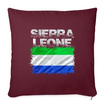 Sierra Leone - Sofakissenbezug 45 x 45 cm - Burgunderrot - Vorne