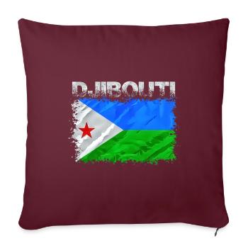 Dschibuti - Sofakissenbezug 45 x 45 cm - Burgunderrot - Vorne