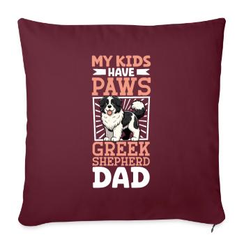Papa berger grec - Housse de coussin décorative 45 x 45 cm - bordeaux - Devant
