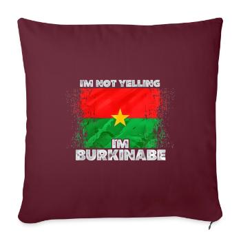 Burkina Faso - Housse de coussin décorative 45 x 45 cm - bordeaux - Devant